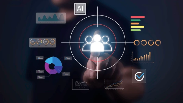 “Advanced AI customer targeting illustration”